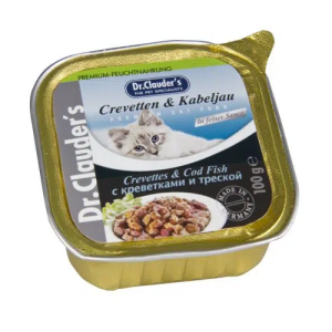 Dr. Clauder’s – Comida Húmeda Gato – Super Premium – Langostino y Bacalao – 100gr