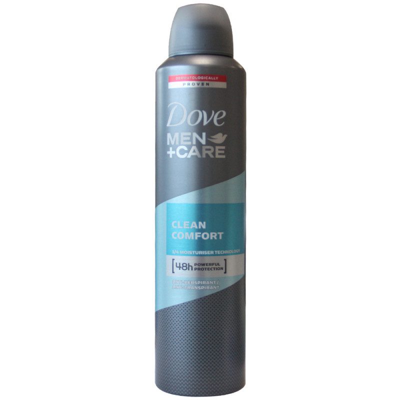 Dove Men+Care Clean Comfort Desodorante Antitranspirante 48h, Fórmula con ¼ de Crema Hidratante, Pack Ahorro 6 x 200 ml – Aerosol para Hombre, Frescura Limpia y Duradera - Imagen 3