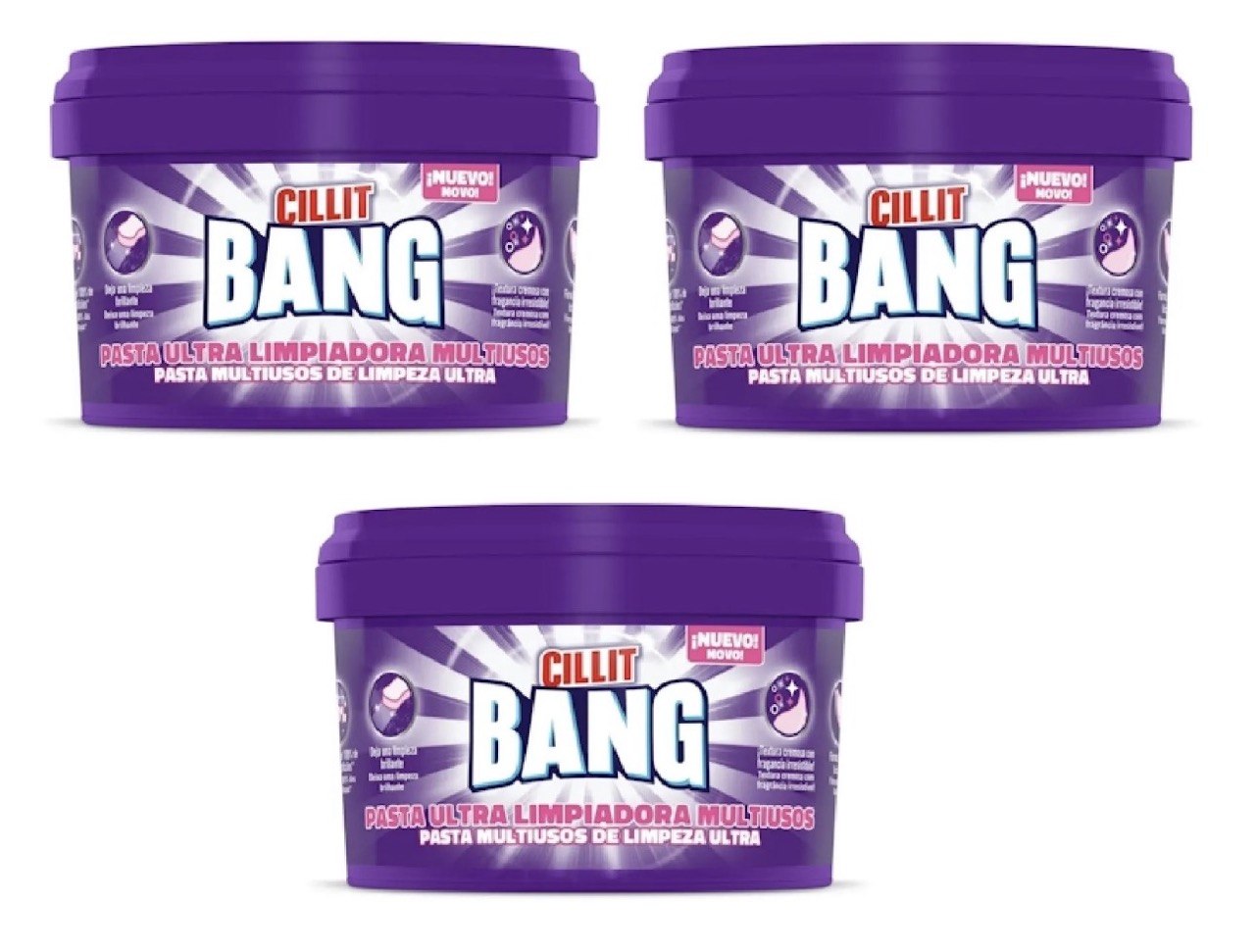 CILLIT BANG Pasta Ultra Limpiadora Multiusos Cillit Bang 470Gr – Pack Ahorro 3 x 470 Gr - Imagen 2